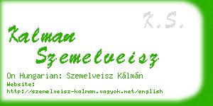 kalman szemelveisz business card