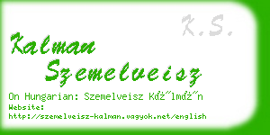 kalman szemelveisz business card